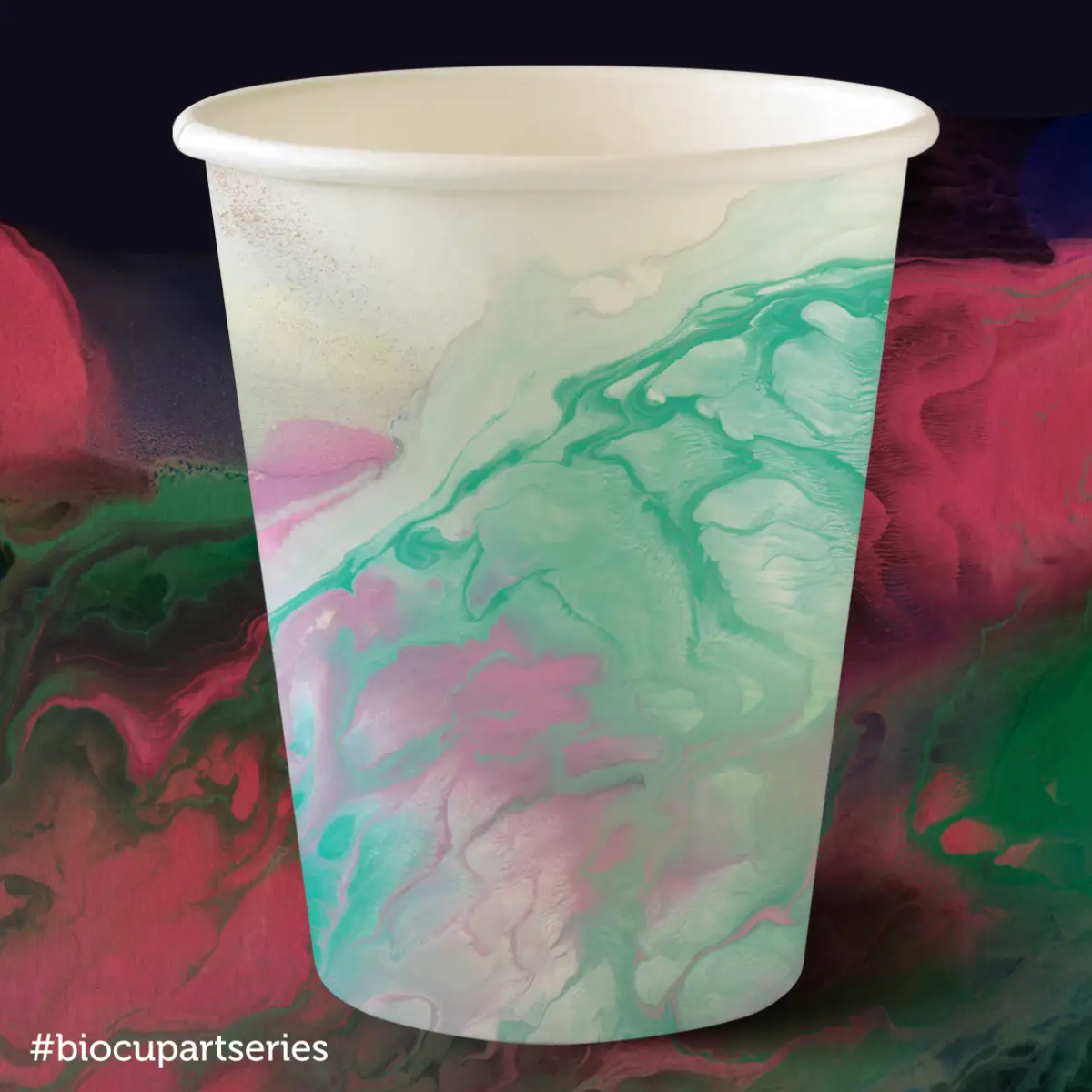 BioPak Art Cup Series feat. Fern Siebler artwork 'Swirl'