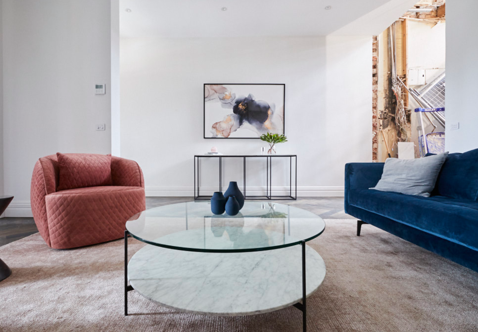 Fern on The Block 2019 'Gold Rush' - Formal lounge room reveal