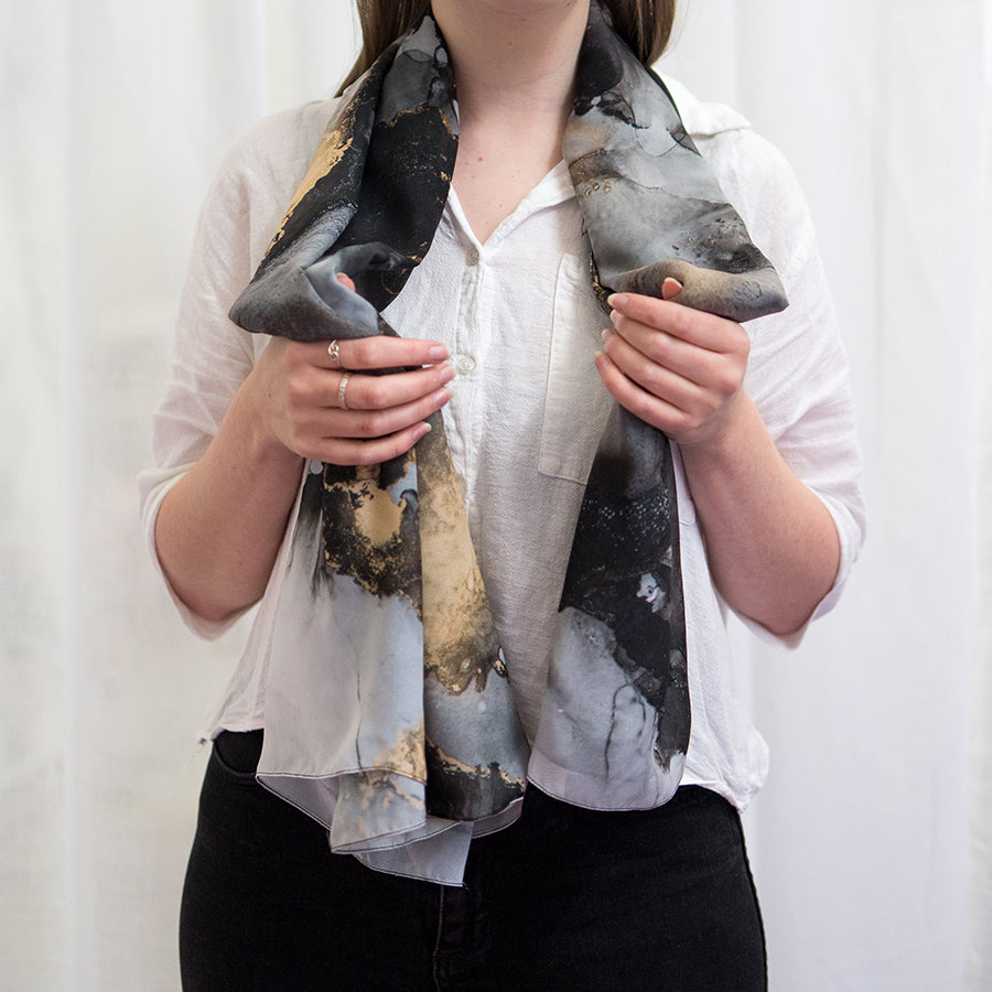 'Awake at midnight' - Art scarf