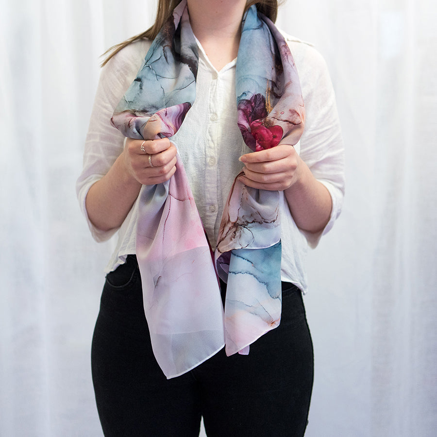 'Cloud nine noir IX' - Art scarf