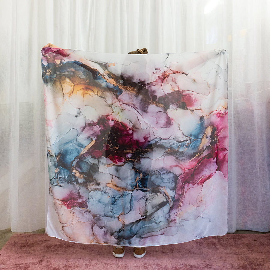 'Cloud nine noir IX' - Art scarf