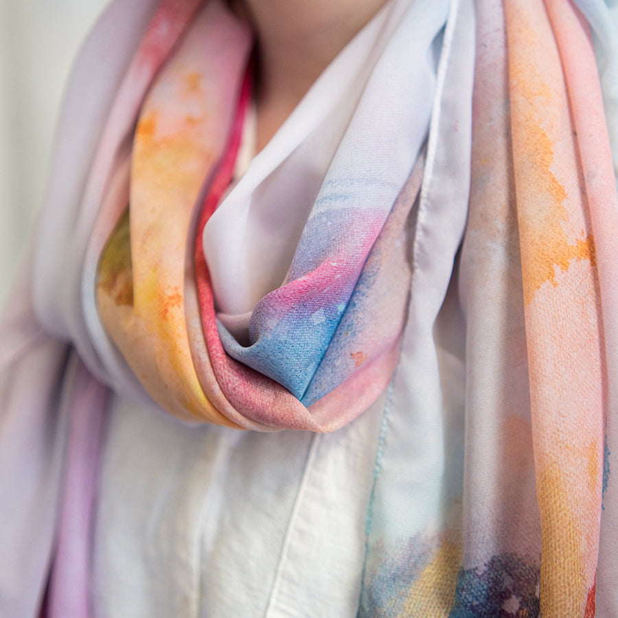 'Dancing among the wildflowers' - Art scarf
