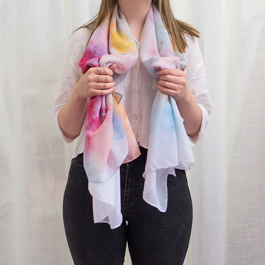 'Dancing among the wildflowers' - Art scarf