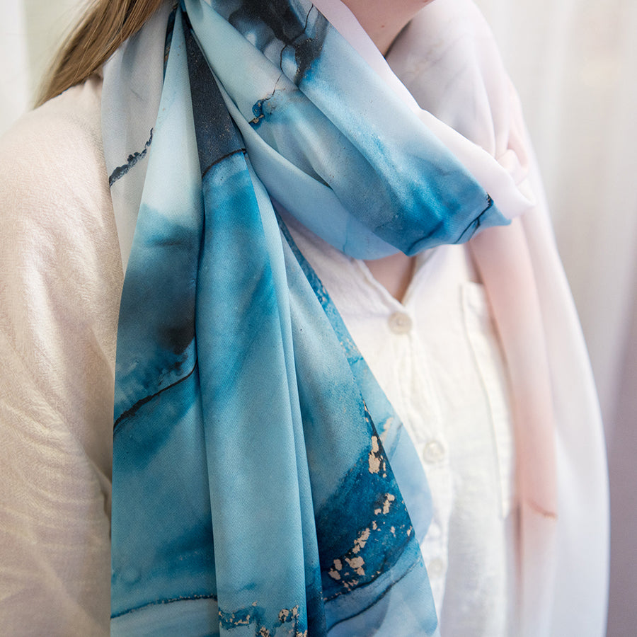 'Sea mountains' - Art scarf
