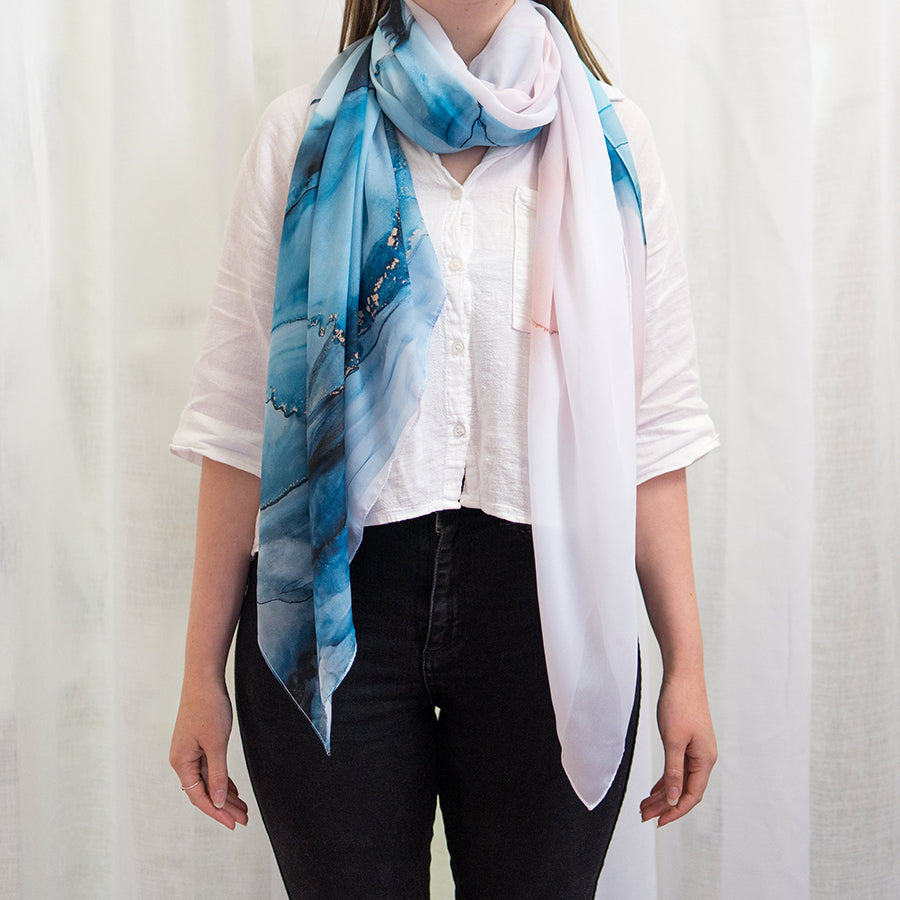 'Sea mountains' - Art scarf