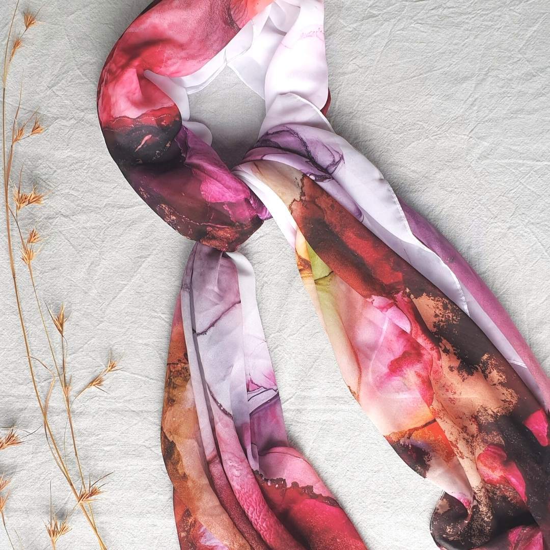 Scarves - 'Lush Love' - Art Scarf