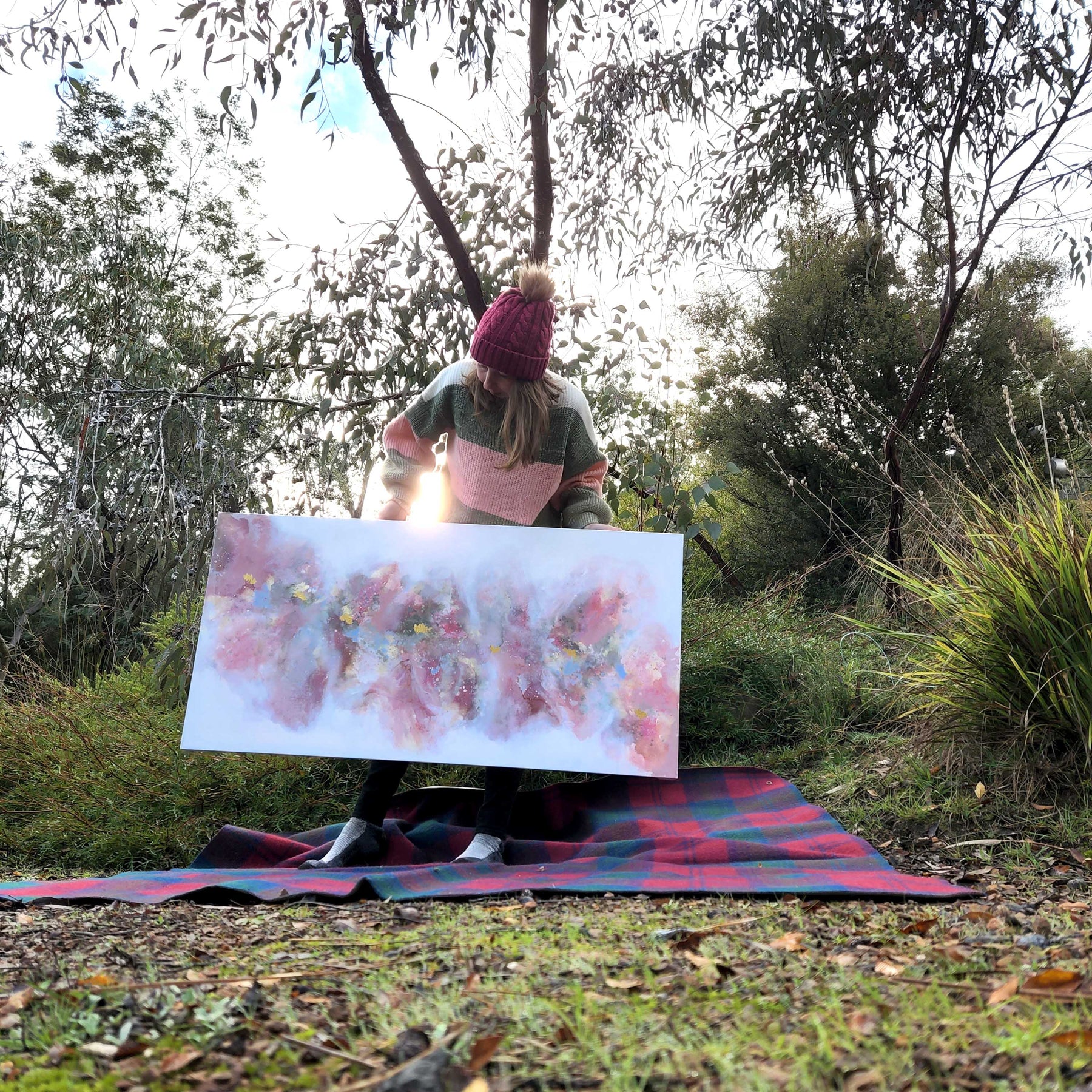 Beneath the flowering gum tree