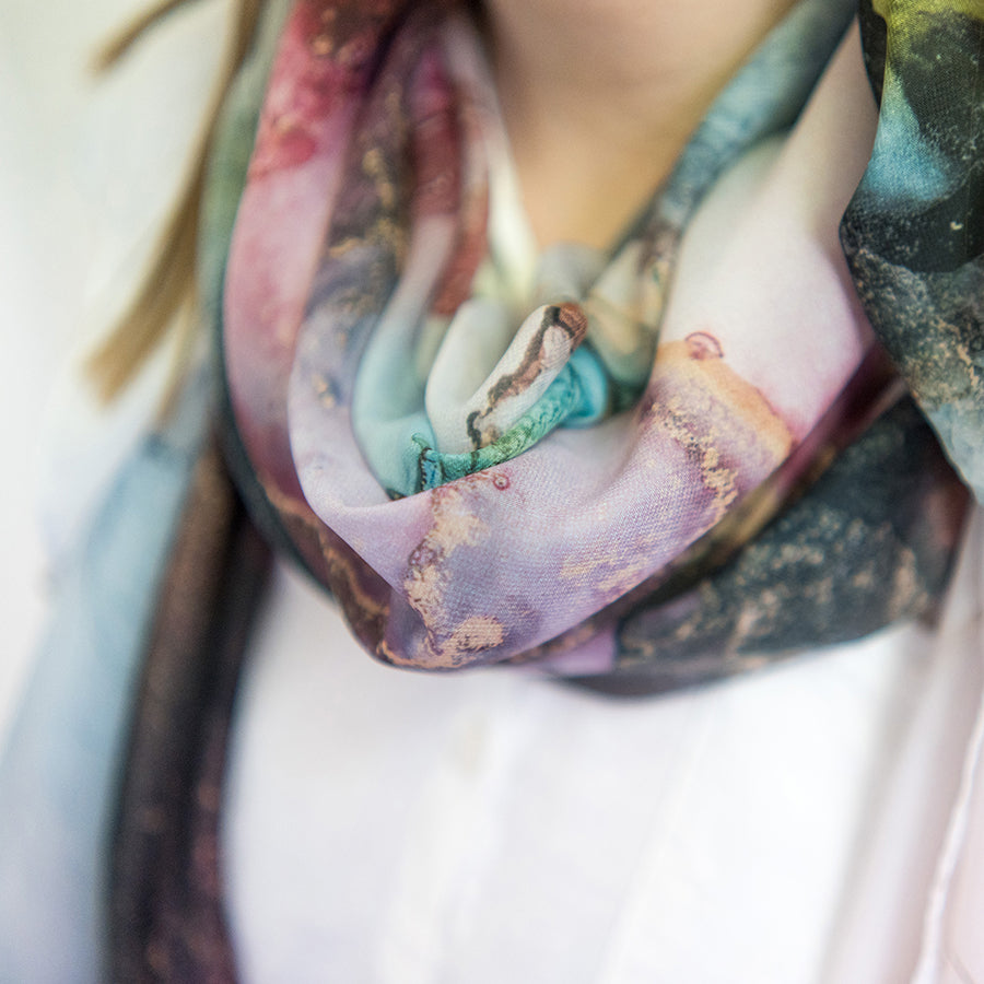 'Cloud nine noir' - Art scarf