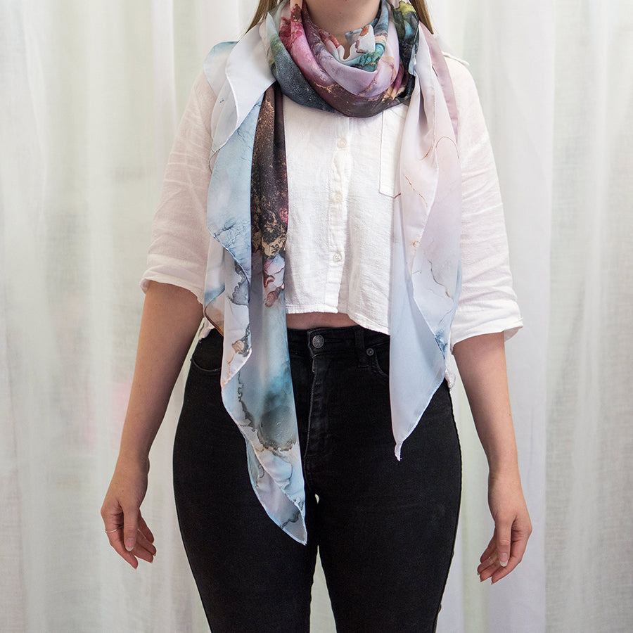 'Cloud nine noir' - Art scarf