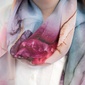 'Cloud nine noir IX' - Art scarf